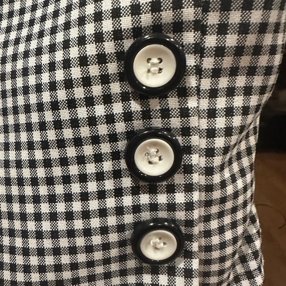 Vintage Black and White Checkered Women's Tank Top - Picture 3 of 4